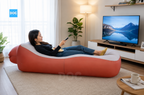 Multipurpose inflatable mattress - for camping, beach, and outdoor activities.