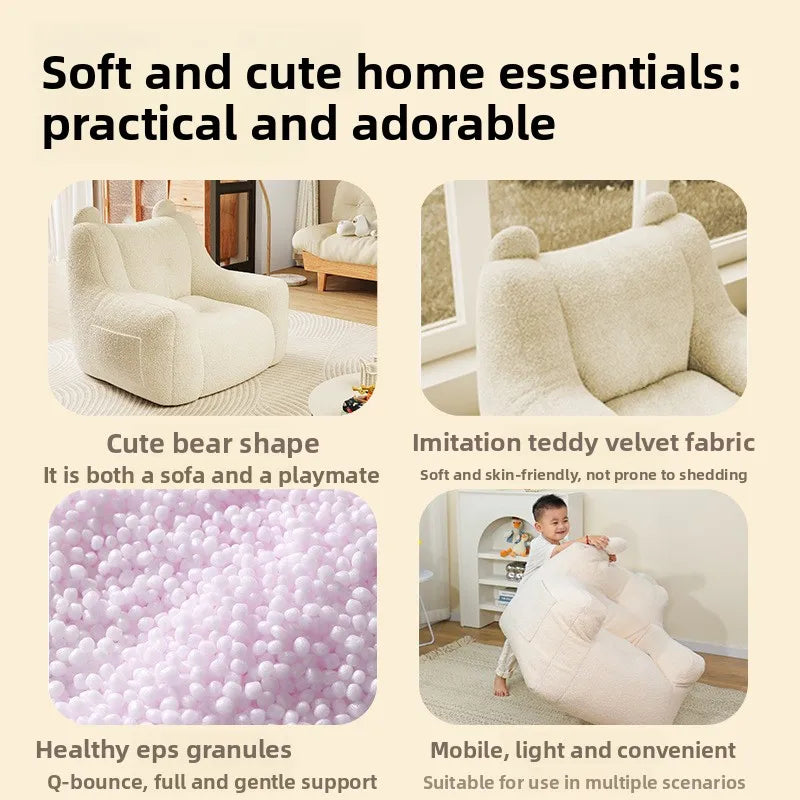 Children's Sofa Reading Book Corner Arrangement Baby Sofa Bear Sofa Chair Bedroom Cartoon Lazy Seat