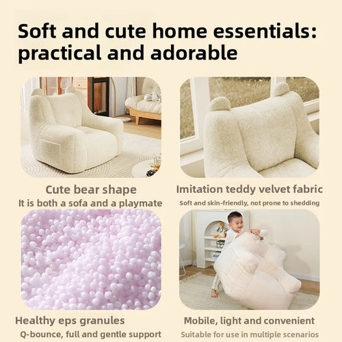 Children's Sofa Reading Book Corner Arrangement Baby Sofa Bear Sofa Chair Bedroom Cartoon Lazy Seat