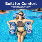 New inflatable swimming floats, relaxing beds that float on the water.