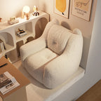 A sofa and a bear-shaped sofa.