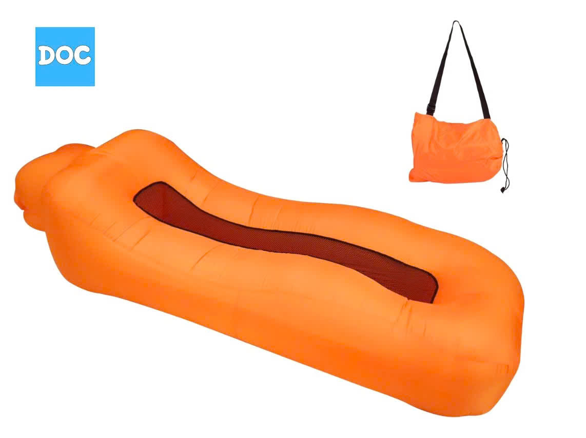 Multipurpose inflatable mattress - for camping, beach, and outdoor activities.