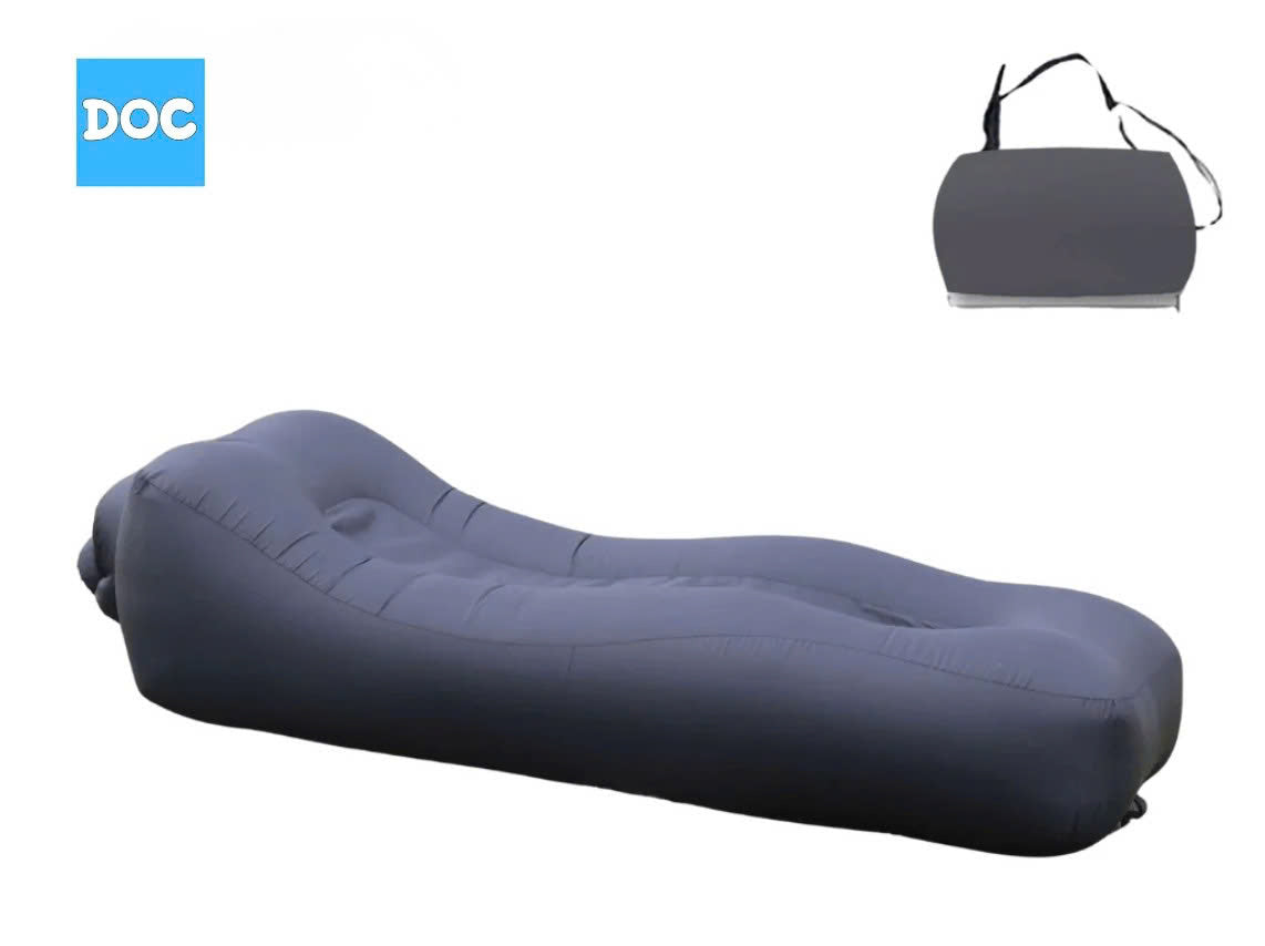Multipurpose inflatable mattress - for camping, beach, and outdoor activities.